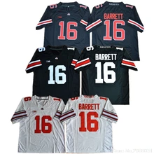 Мужская одежда J.T. Ohio State Barrett 16 колледж Джерси-черный белый красный сшитый Размер S-3XL