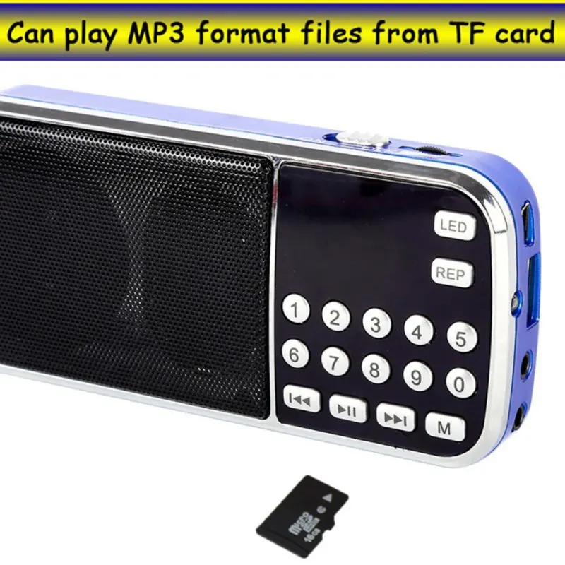 Портативный цифровой стерео FM мини радио динамик музыкальный плеер с TF картой USB AUX вход звуковые коробки ручной цифровой MP3 плеер