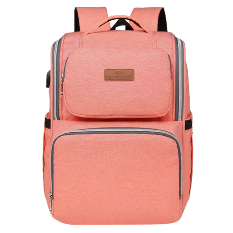 orange pink Kajie USB интерфейс рюкзак для ношения ребенка за спиной большой емкости Детская сумка рюкзак для путешествий дизайнерская сумка для ухода за ребенком - Цвет: orange pink