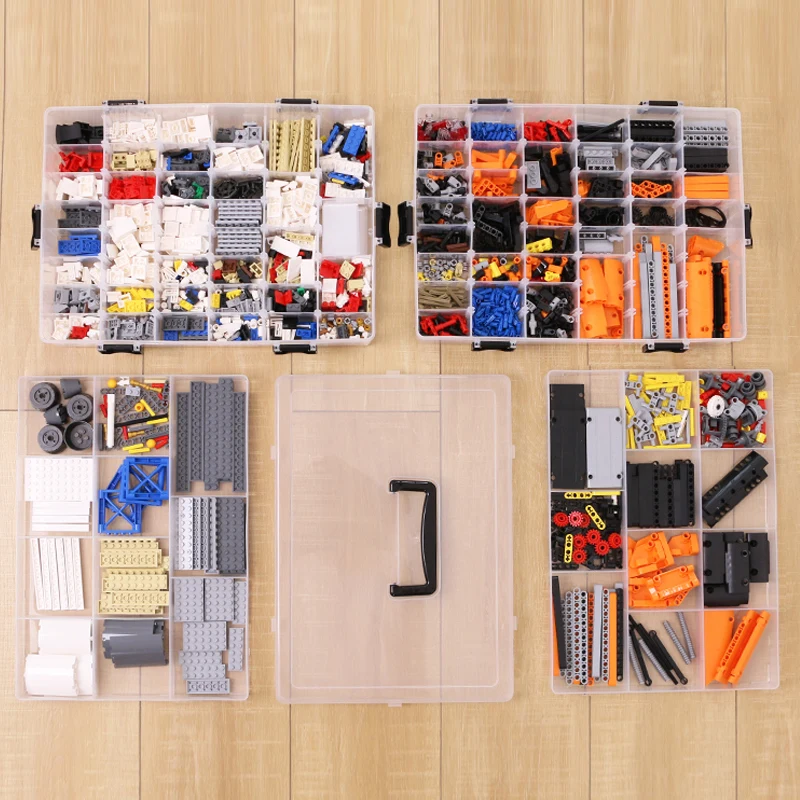 Lego Storage Box Compartments | Plastic Toy Organizer - Organizer -
