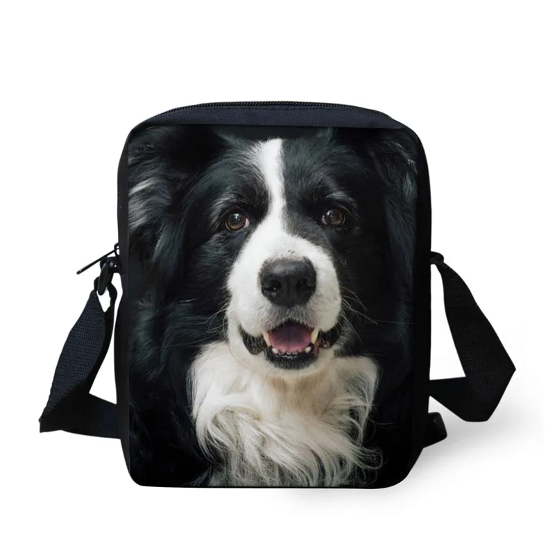 THIKIN 3D Border Collie печать детская сумка женские сумки милые мини сумки через плечо дети девочки детский сад Книга сумка - Цвет: as picture