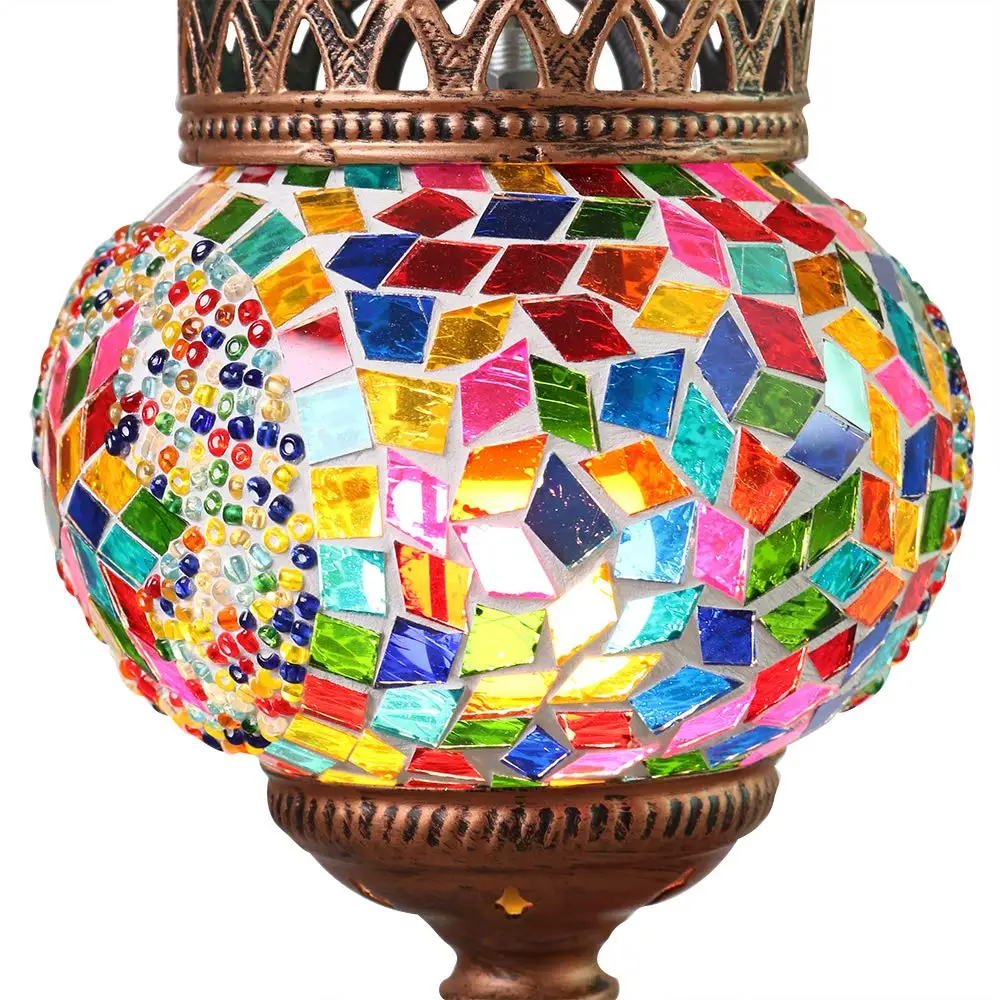 Artpad Средиземноморский стиль турецкий марокканский подвесной светильник украшение ручной работы стеклянный абажур для ресторана E27 мозаичный подвесной светильник