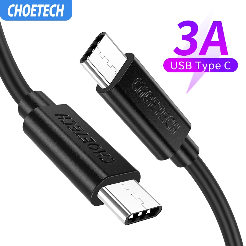 CHOETECH 3A usb type C к кабель для samsung Galaxy S9 Plus поддержка PD 60 Вт Кабель быстрой зарядки