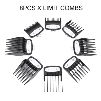 

8pcs 1.5-25mm Haircut Guide Combs Universal Hair Clipper Limit Comb Set Hair Clipper Replacement Barber Tool