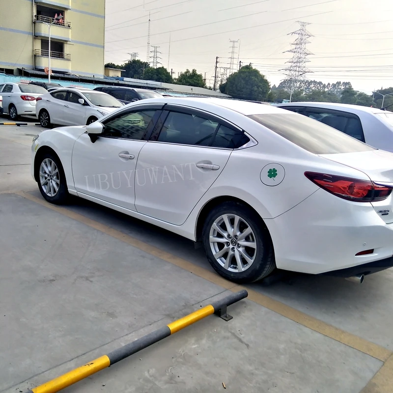 Для Mazda ATENZA- Пластик черное окно козырек Vent Оттенки Защита от солнца дождь дефлектор гвардии авто аксессуары 4 шт./компл