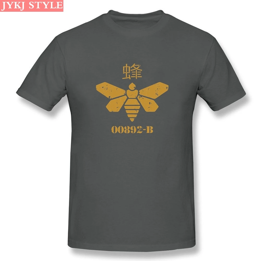 Футболка Methylamine Bee Breaking Bad, Мужская футболка с коротким рукавом, хит, мужские хлопковые футболки с круглым вырезом размера плюс, мужские футболки s - Цвет: Темно-серый
