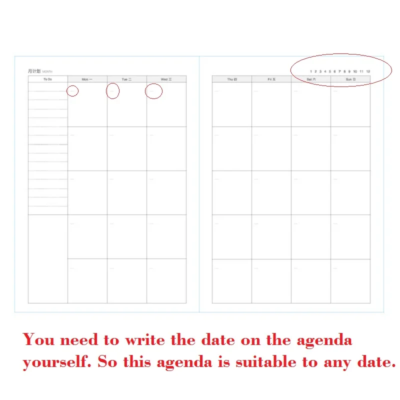 А4 Agenda Escolar наклейки для дневника notebook 365 самонаполнение Kawaii планировщик блокнот 12 месяцев Еженедельный школьный планировщик D50