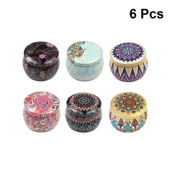 

6pcs Wedding Supplies Candy Boxes Gift Bronzing Flowers pattern Boxes with Rich Patterns Creative Wedding Valentine's Day Gift B