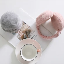 Зимние Складные Наушники унисекс из искусственного меха, теплые наушники, покрытие для ушей, повязка на голову, мягкие однотонные женские и мужские наушники высокого качества