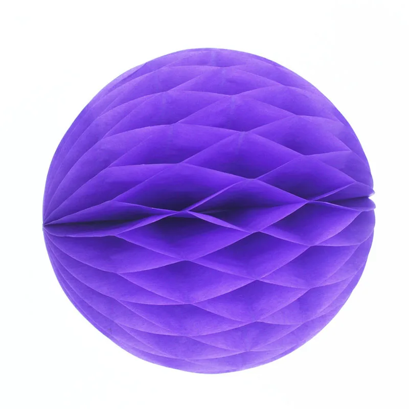 4'' 6'' 8'' Paper Honeycomb Ball Lantern Flower Ball Wedding Party Kids Birthday Christmas DIY Decoration Baby Shower Supplies - Цвет: Light Purple
