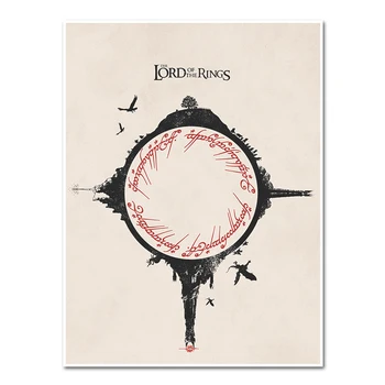 

Lord of the Ring Art Poster Wall Decor Silk Art Prints Home Room Magic Vintage Movie Art Picture
