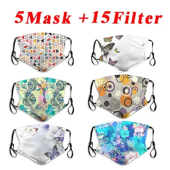 

5PCS Fashion Cotton Mouth Masks Can Put Filter Mask Unisex Face Cover Masks Washable Health Care Mouth Respirator Reusable#0805