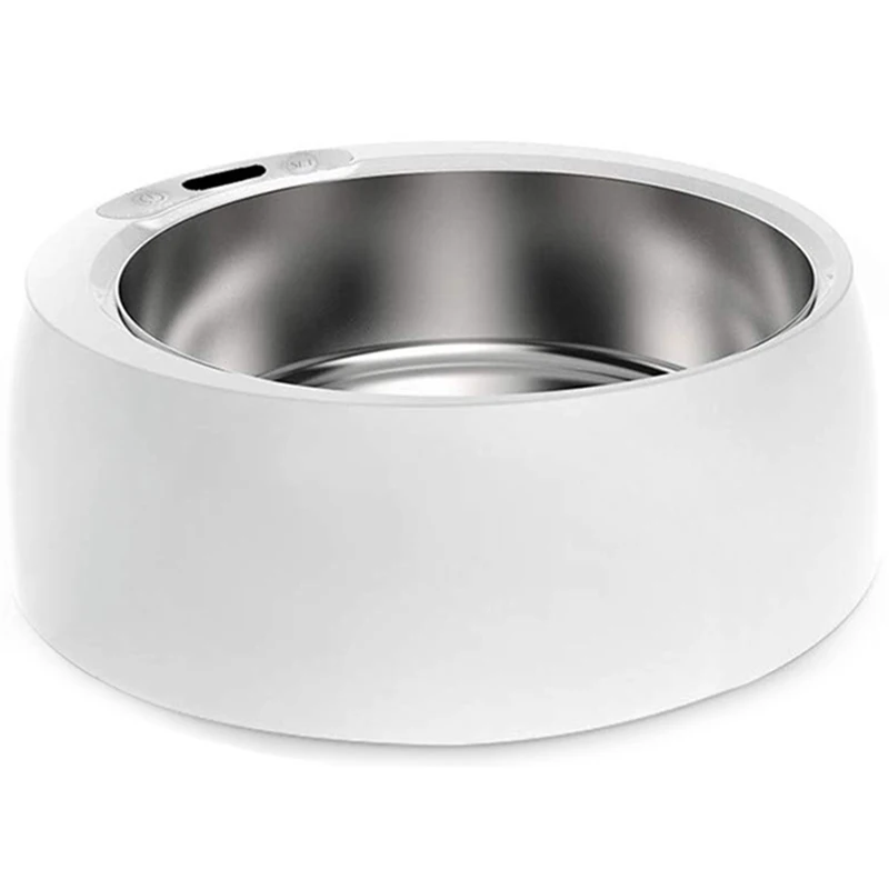 

Heated Pet Bowl Stainless Steel, 1.5L Electronic Heating Pet Water Bowl, 77-90 Fahrenheit Temperature Indoor Outdoor for Cat, Do