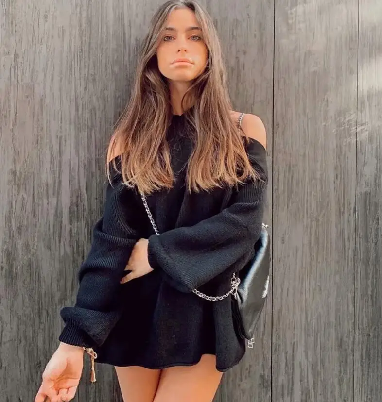 New 2020 new women fashion cross strap off shoulder sweater ladies basic knitted casual slim high street sweaters chic tops sexy New 2020 new women fashion cross strap off shoulder sweater ladies basic knitted casual slim high street sweaters chic tops sexy