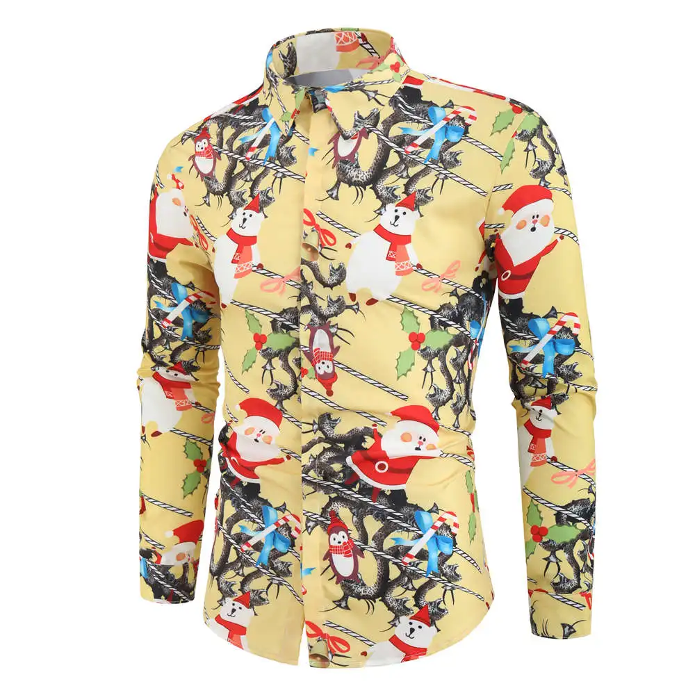 Мужская повседневная Рождественская блуза Harajuku с 3D принтом и длинными рукавами, топы, футболки, верхняя одежда, Роскошная Одежда для мальчиков - Цвет: DC127