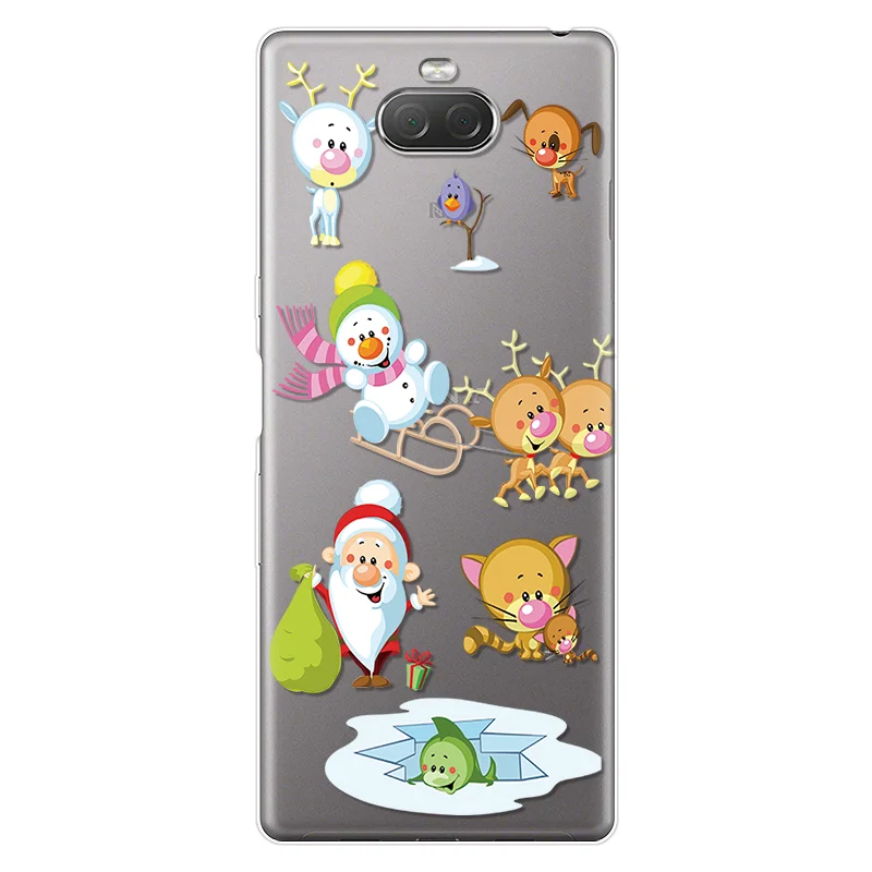 sdziniao Мультяшный Рождественский подарок чехол для sony Xperia 10 Z5 XZ3 XZ2 XZ1 Compact XZ XA2 XA1 Plus Ultra XA X L2 L1 чехол Новогодняя Снежинка - Цвет: sdziniao