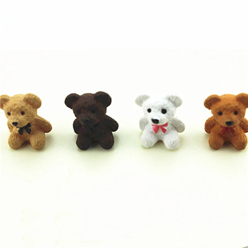 

1/12 Dollhouse Miniature Accessories Mini Bear Model Simulation Animal Toy Bedroom Furniture for Princess Doll Decoration
