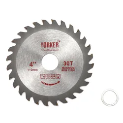 Disco de serra circular, 4 lâminas de carboneto para 30 dentes para corte de madeira, plástico, moedor de ângulo de corte