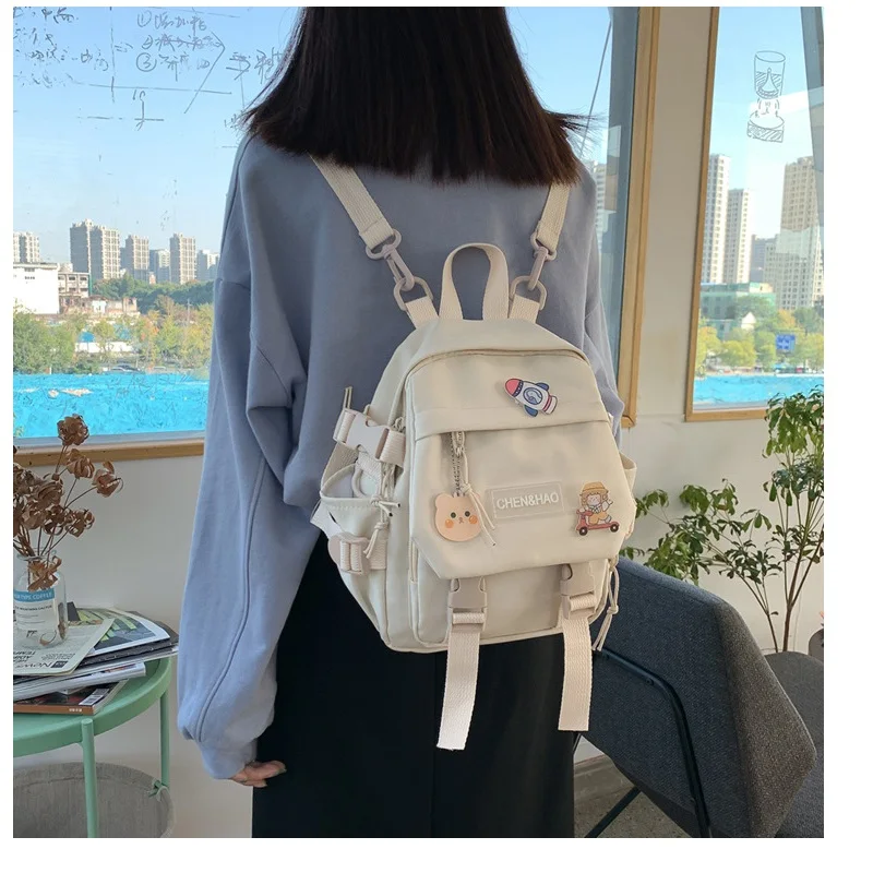 Mini Backpack School-Bag Small Korean-Style Tennage Fashion Women Canvas Girl for Leisure
