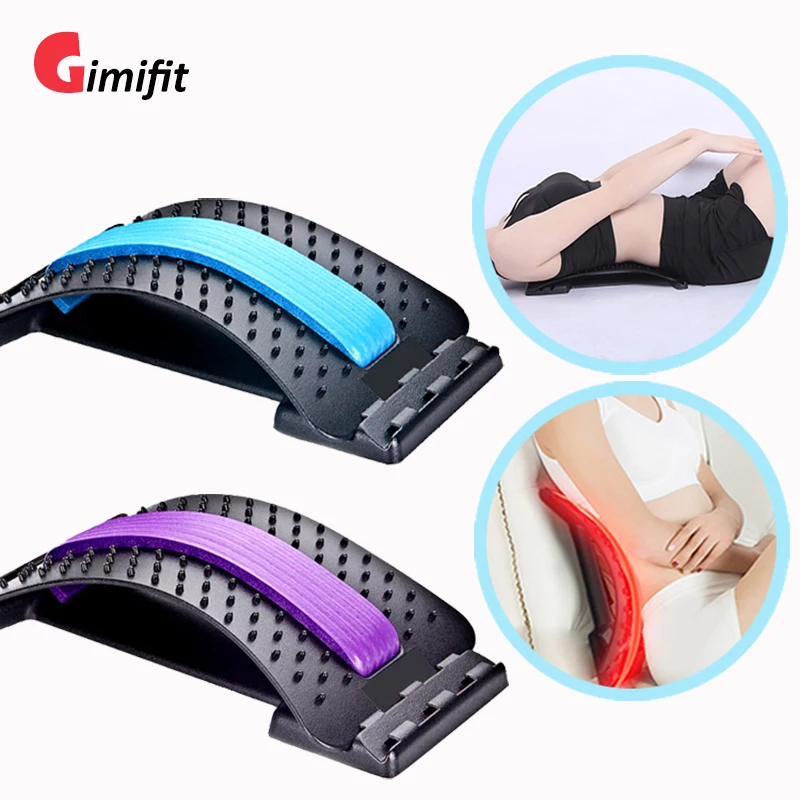 

Gimifit Stretching Equipment Back Massager Fitness Stretcher Lumbar Support Relaxation Spinal Pain Relief Chiropractic Health