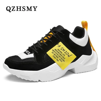 

New Mesh Mens Shoes Casual Platform White Men Sneakers 2020 Breathable Height Increasing Chaussure Homme Sport Zapatillas Hombre