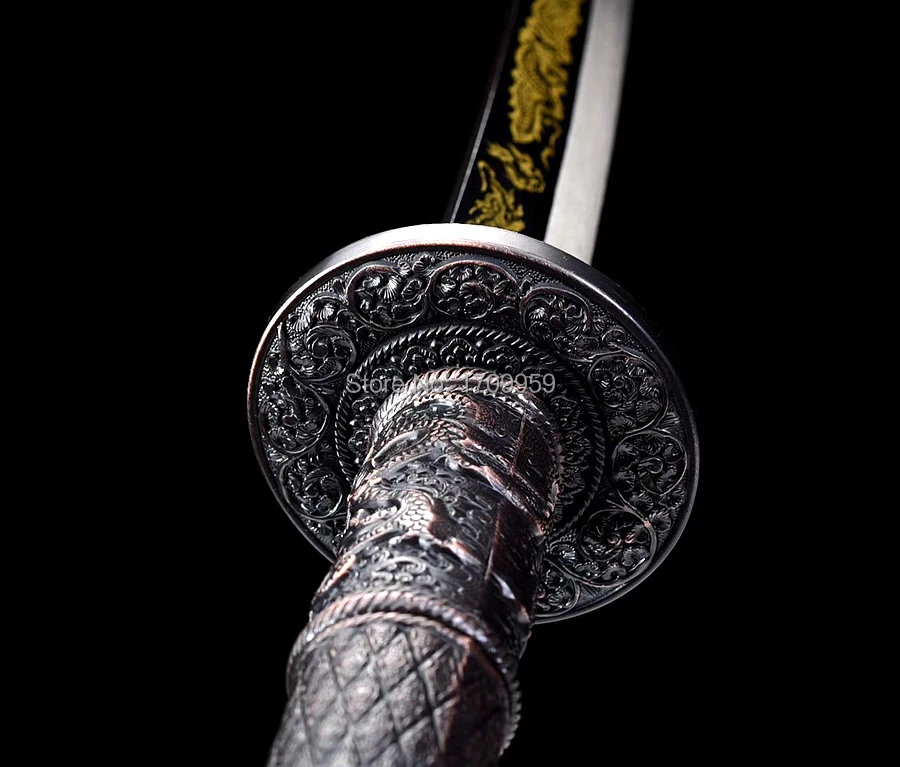 Dragon Theme KungFu Broadsword Sword Sharp High Carbon Steel Chinese Qing Dynasty King KangXi Saber WuShu Broad Knife