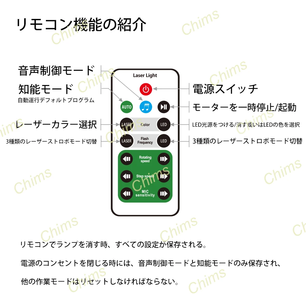 遥控器说明（日文）