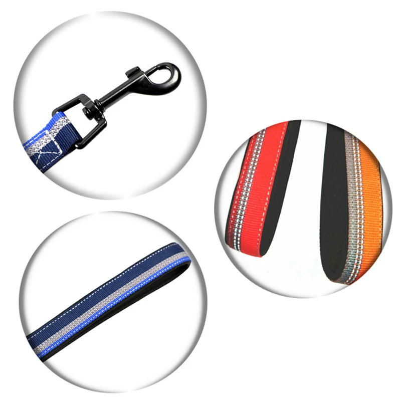 Нейлоновый Светоотражающий Поводок для больших собак поводок обучения домашних