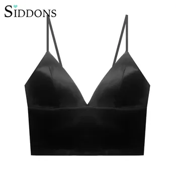 

2020 NEW KLV Women Strap Solid Sexy Bikini Crop Tops Tank Top Underwear Bralette Wirefree Bra