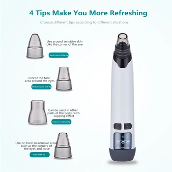 

Heating Electric Suction Blackhead Instrument USB Vacuum Powerful Suction Head Cleaning Acne Pore Peeling Skin Beauty Instrument