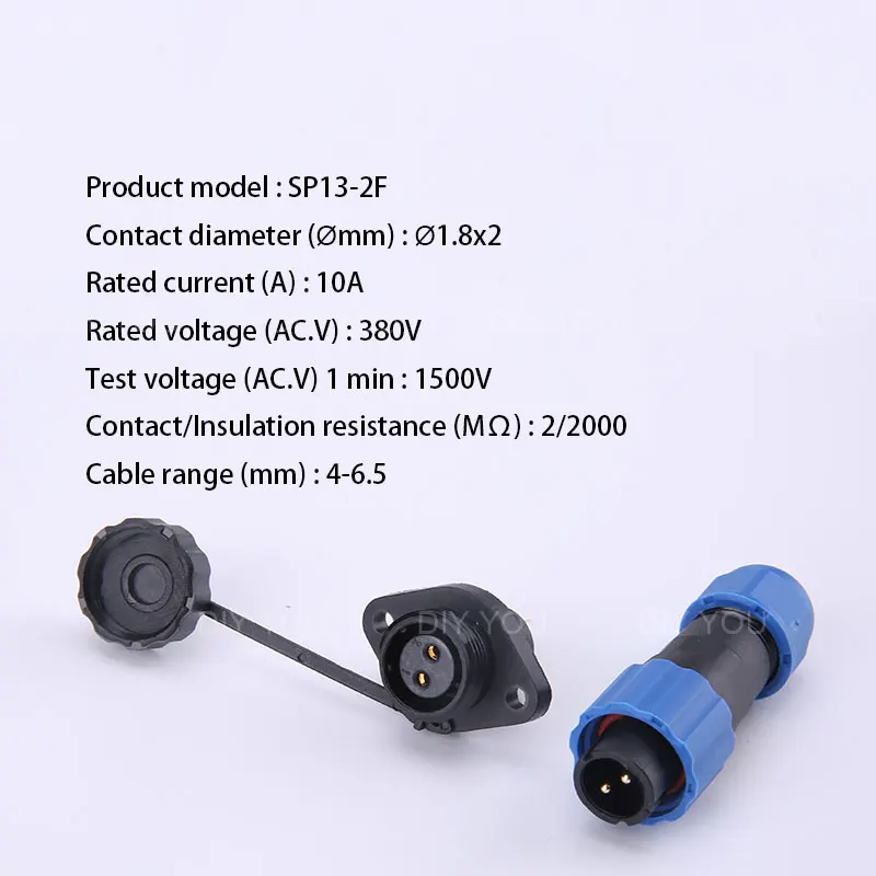 Cable Connector IP68 Aviation Plug 1-7 Pin