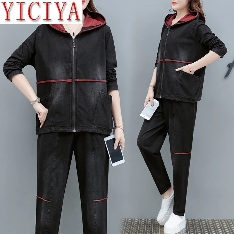 black denim co ord set