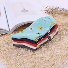 5 пар, милые тянущиеся повседневные женские носки с изображением кота на осень и зиму, смешанный хлопок, подарок для девушек, теплые рождественские носки, разные цвета