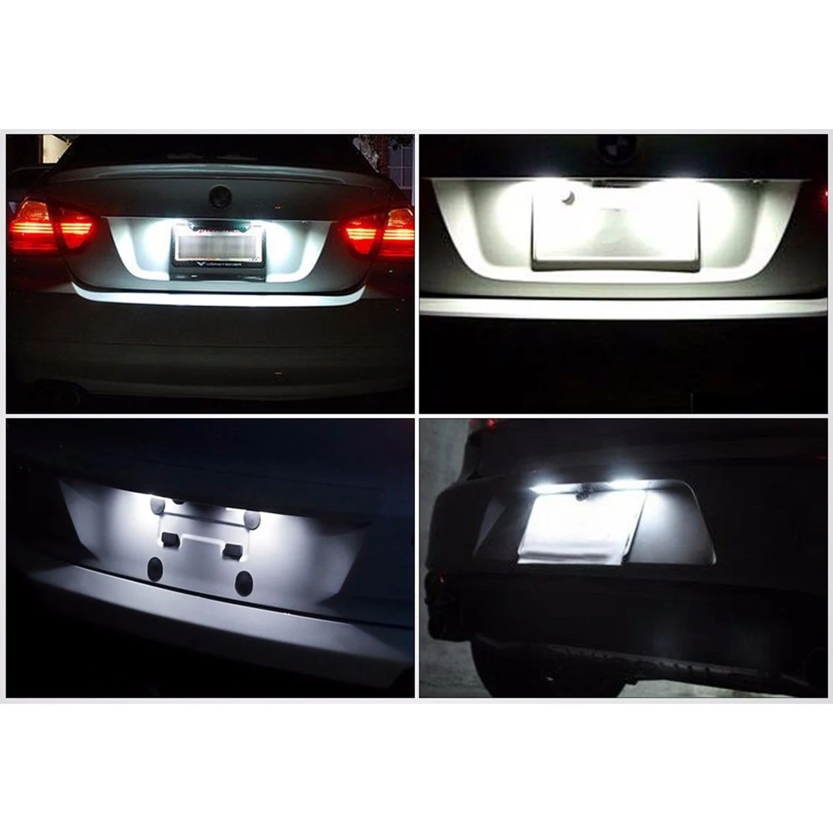 2 шт., 12В, черная, 6000-6500K 18 шт. 3528 SMD светодиодный номерного знака светильник прямой покрой для Acura TSX MDX Honda Civic Odyssey 2000-2004