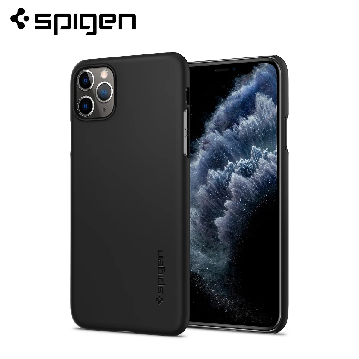 

Spigen Thin Fit Series Matte Black Hard Back Cover Lightweight Thin Case for iPhone 11 Pro Max