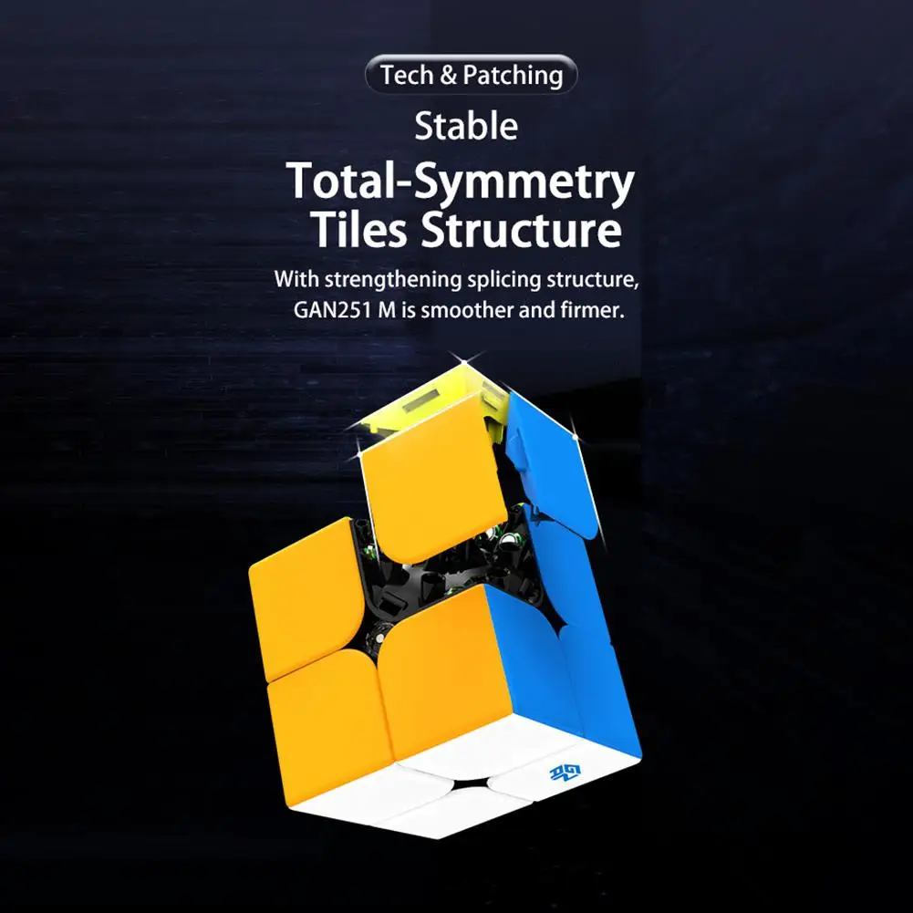 GAN251 M 2x2x2 Магнитный магический куб GAN 251 M 2x2 Магнитный скоростной куб GAN 251 M Magic cubo gans 2x2x2 Cube GAN251M