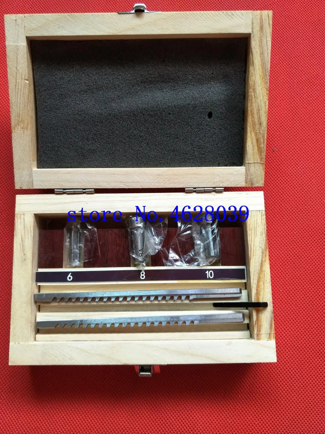HSS Keyway Broach Set Metric Sized 6pcs 2mm 3mm Broaches 6/8/10 Collared Bushings with Shims CNC Cutting Tools knife