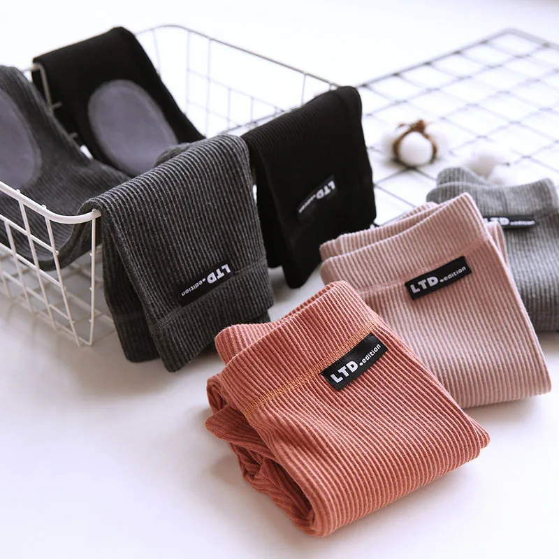 

Spring Autumn Baby Kids Girls Cotton Long Leggings Casual Solid Color Big Circle Pattern Comfortable Warm Knit Leggings Trousers