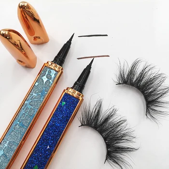 

2021 New Self-Adhesive Eyeliner Glue Pen Trending Liquid Eyeliner Gold Silver Eyeliner Pen