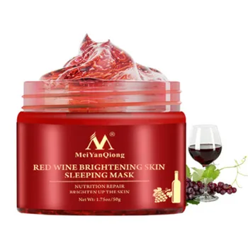 

2pcs Red Wine Essence Sleeping Facial Mask Anti-Aging Moisturizing Whitening Nutrition repair Brighten skin Acne Treatment mask