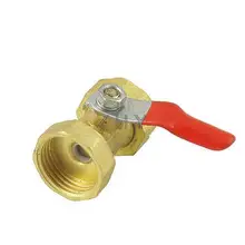 1/" x 1/2" резьбовой женский насосный красный Рычаг Ручка шаровой кран латунь Тон