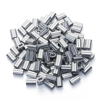 

150PCS 1/8 inch Aluminum Crimping Loop Sleeve for Wire Rope and Cable