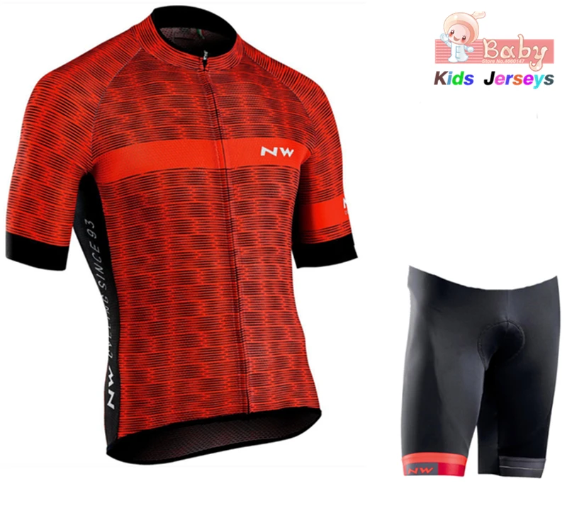Детские дышащие быстросохнущие Mtb велосипедные Джерси Набор Pro Team Nw детская велосипедная Одежда для мальчиков летняя велосипедная одежда велосипедные шорты