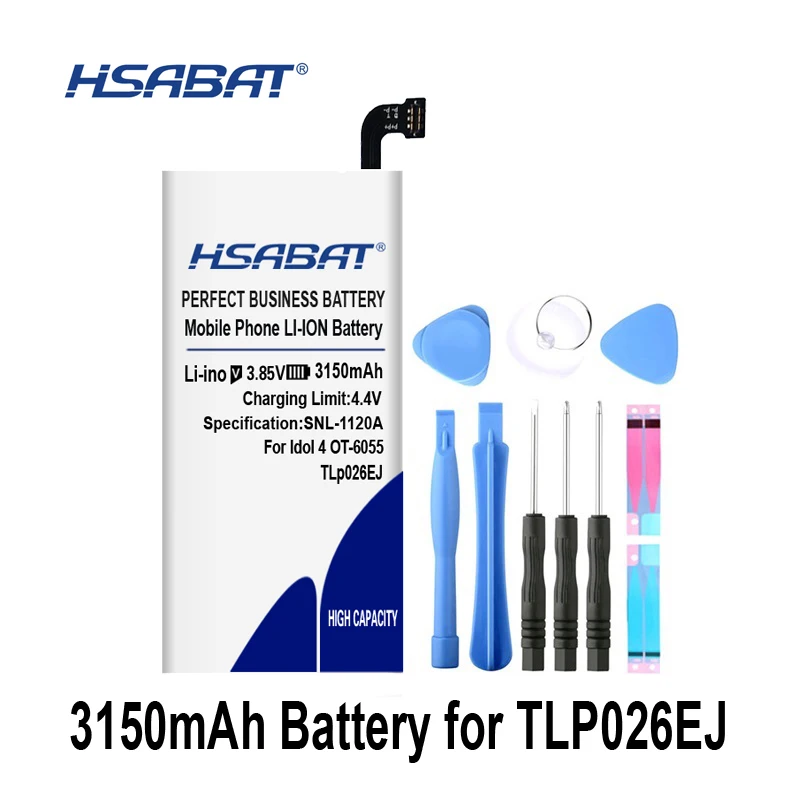 

HSABAT 3150mAh TLp026EJ Battery For Alcatel idol 4 OT6055 6055H 6055Y 6055U 6055 6055K 6055B