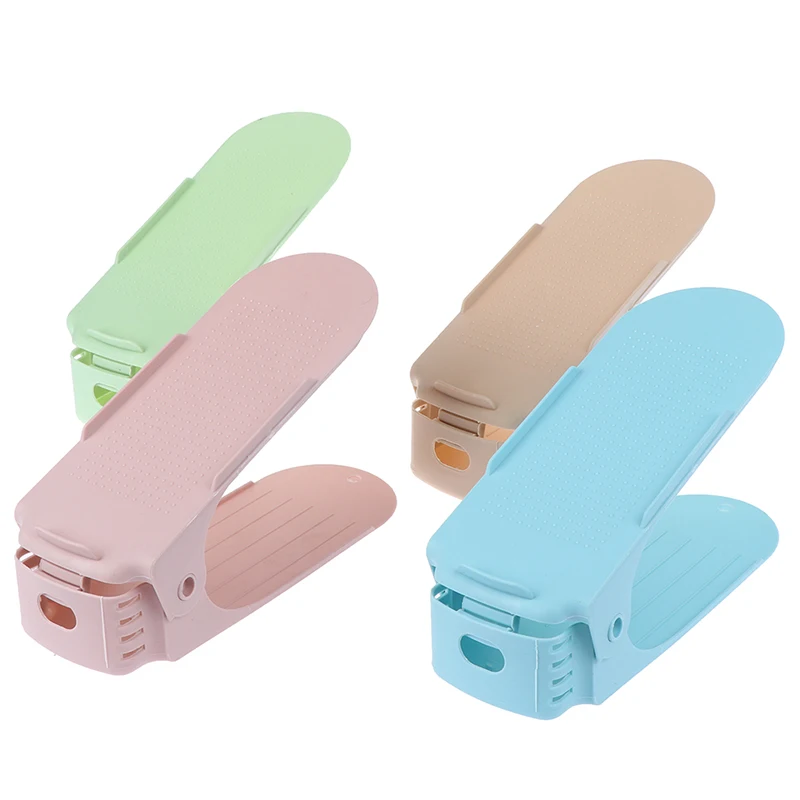 

Double Layer Stand Shoe Holder For Shoe Care Adjustable Durable Shoe Shelf Organizer Plastic Storage Rack