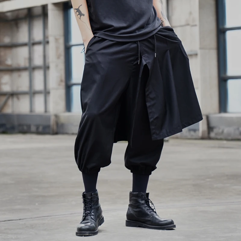Men Dark Black Vintage Fashion Casual 