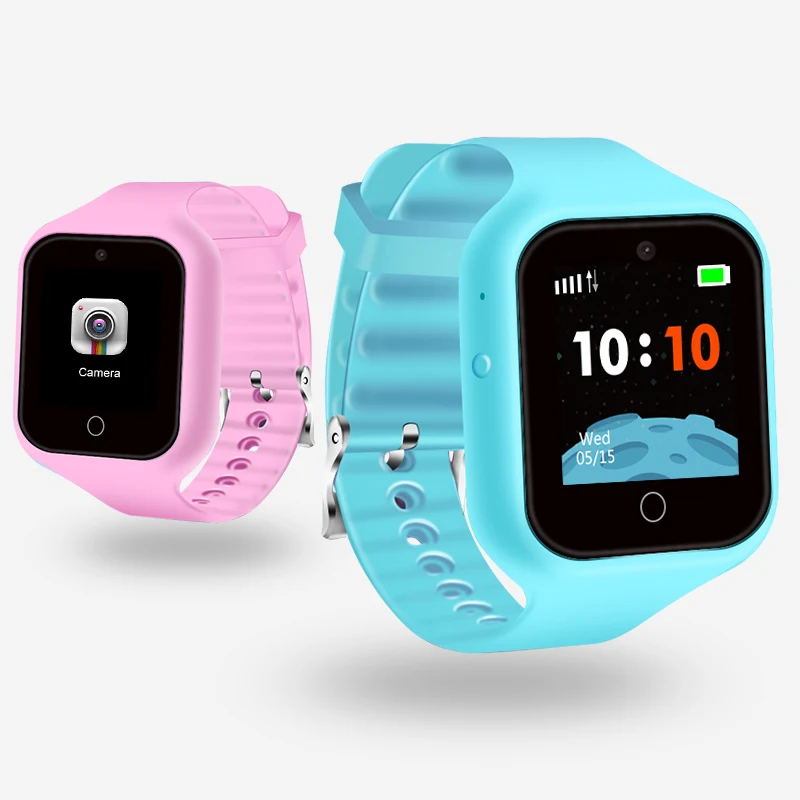 Press Screen S668 Kids Children Smart Watch 1.3 Inch 240 x 240 Gps Tracking Phone Sos Support Sim Card Smartwatch Phone Pink