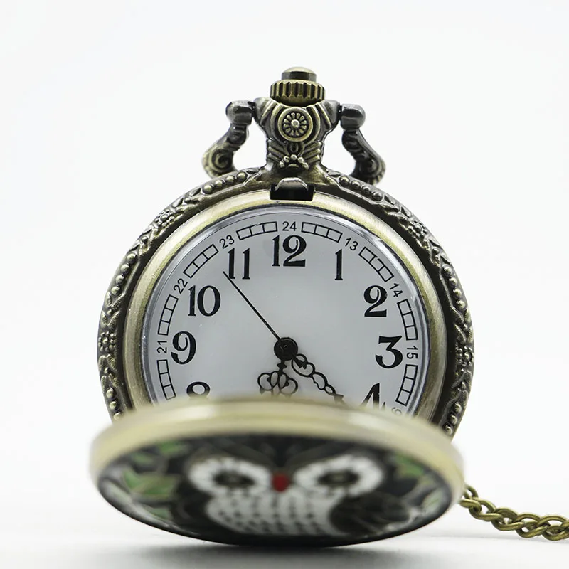 High-Quality-Vintage-Classic-New-Bronze-Colorful-Enamel-Owl-Pocket-Watch-Necklace-With-Chain (2)