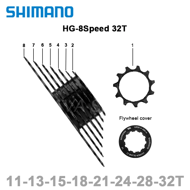 8 Speed Cassette CS-HG31-8 32T 34T Mountain Bike Flywheel 8V K7 8 Speed MTB Freewheel 3x8 2x8 For Shimano M310 bicycle sprocket gear bicycle cassette bike freewheel bike sprocket bicycle parts