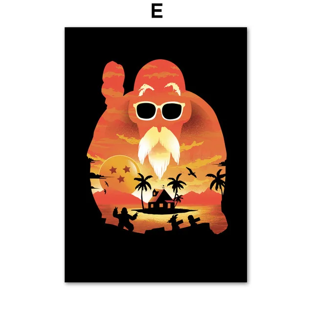 アニメワンピース抽象水墨画の壁アートの絵画を印刷キャンバスポスターの写真家の装飾子供の子供のための寝室 絵画 書道 Aliexpress